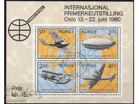 1979. Norway. Philatelic Exhibition, NORWEX '80. Airplanes.