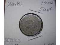 5 centimes Haiti 1904