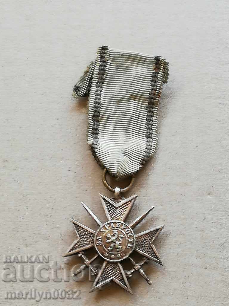 Soldier Cross Order of bravery Balkan War 1912 medal
