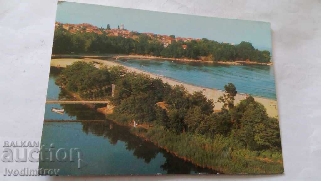 Пощенска картичка Приморско 1980