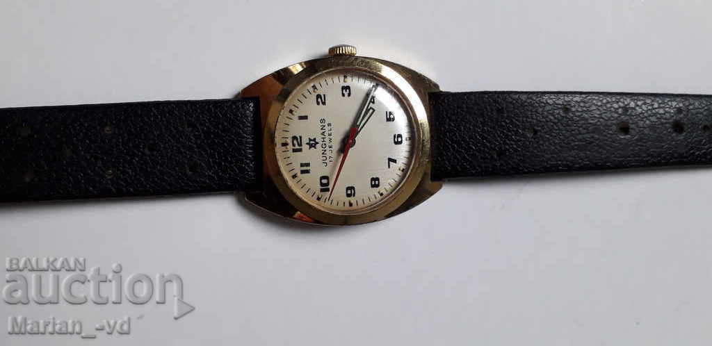 Delivery of Mechanical gold plated Junghans clock Delivery of Mechanical gold plated Junghans clock