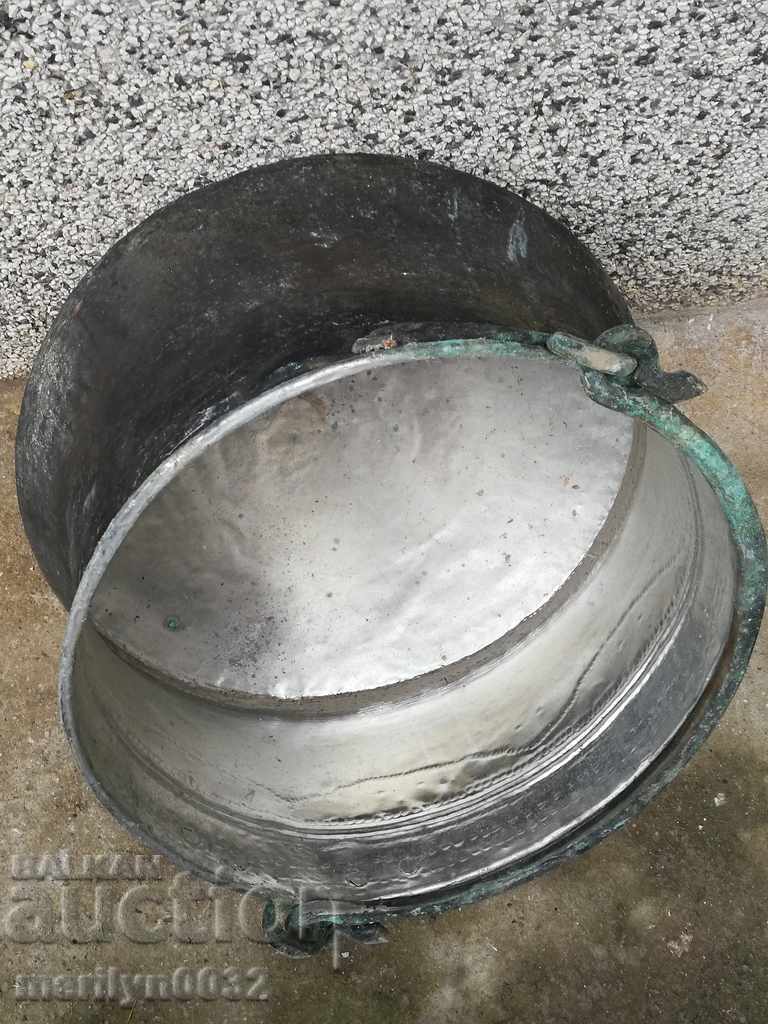 Old harania, copper vessel, large cauldron, copper, dustpan - 5