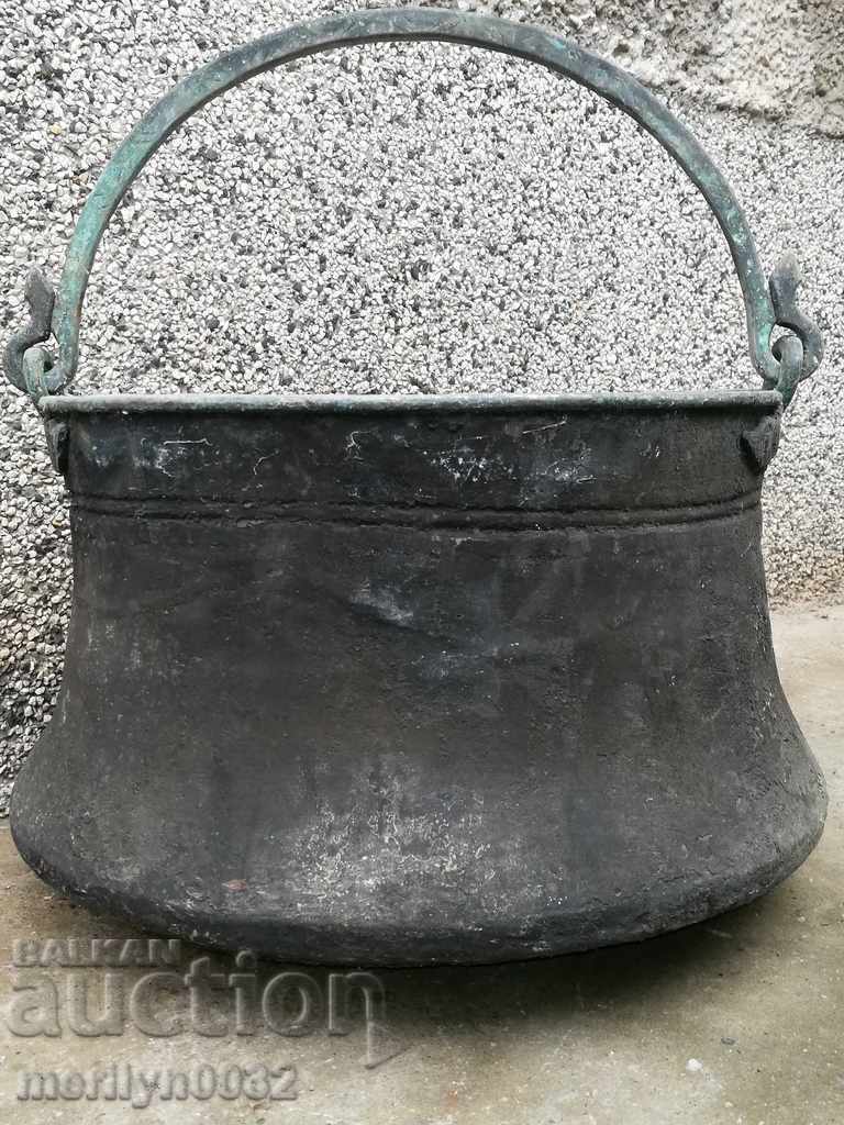 Old harania, copper vessel, large cauldron, copper, dustpan - 6 Old harania, copper vessel, large cauldron, copper, dustpan - 6