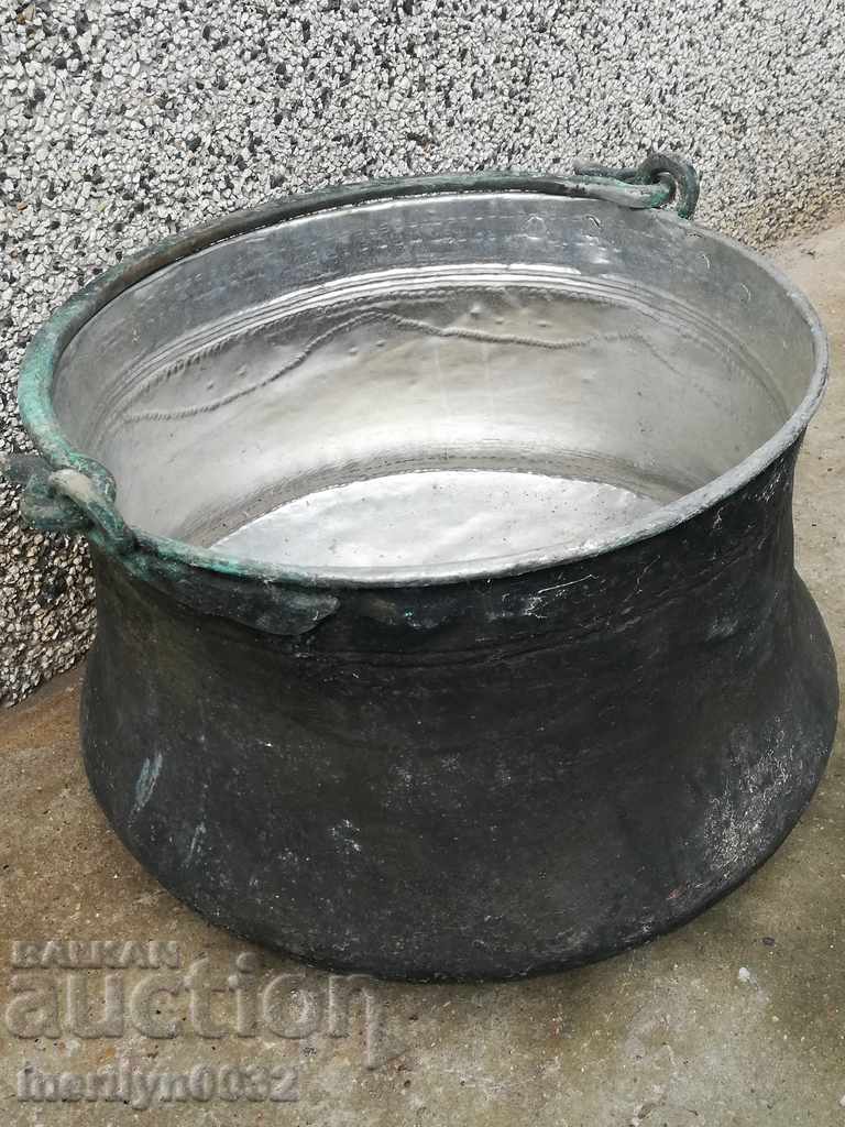 Old harania, copper vessel, large cauldron, copper, dustpan - 7