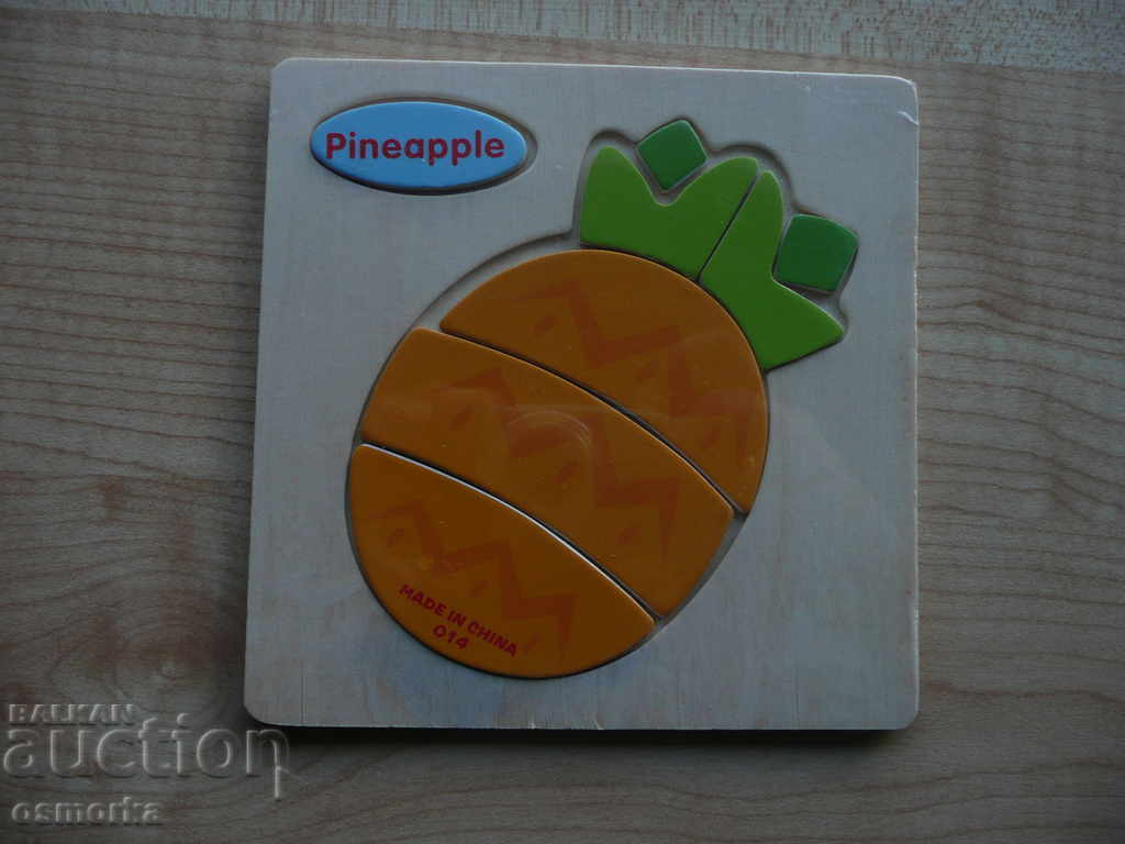 Pineapple wooden puzzle for the smallest fruit washer toy