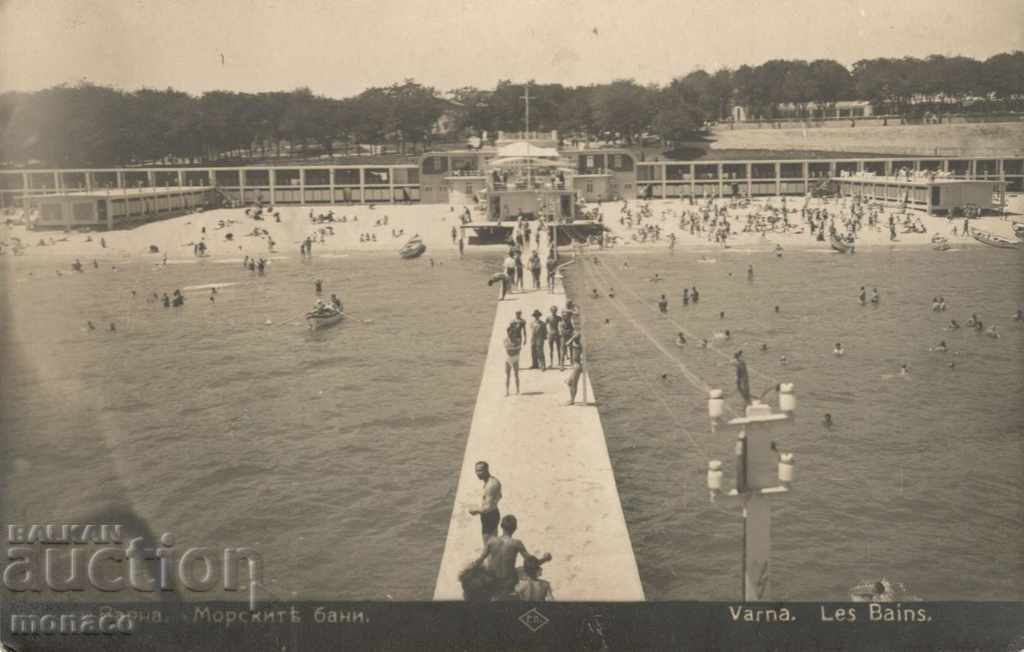 Old card - Varna, Sea Baths