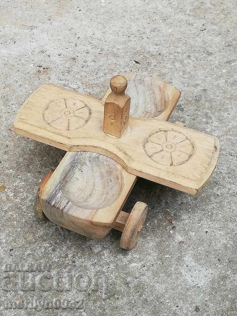 Old wood carved wood saucer primitive - 5 Old wood carved wood saucer primitive - 5