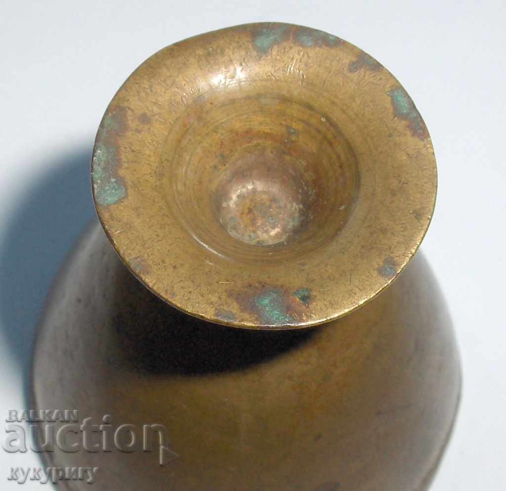 Ancient renaissance cup stand for egg black bronze with price 30.00 BGN | € 15.34