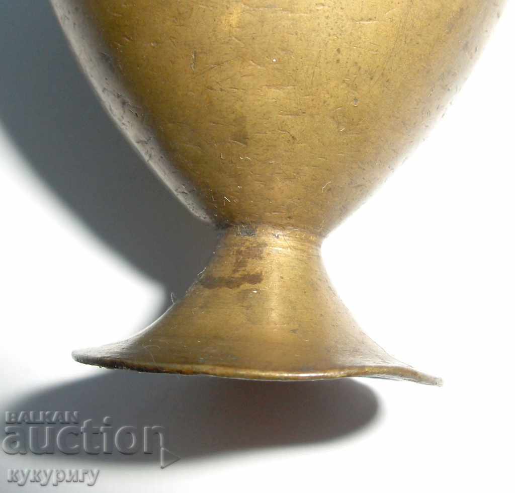 Ancient renaissance cup stand for egg black bronze - 5