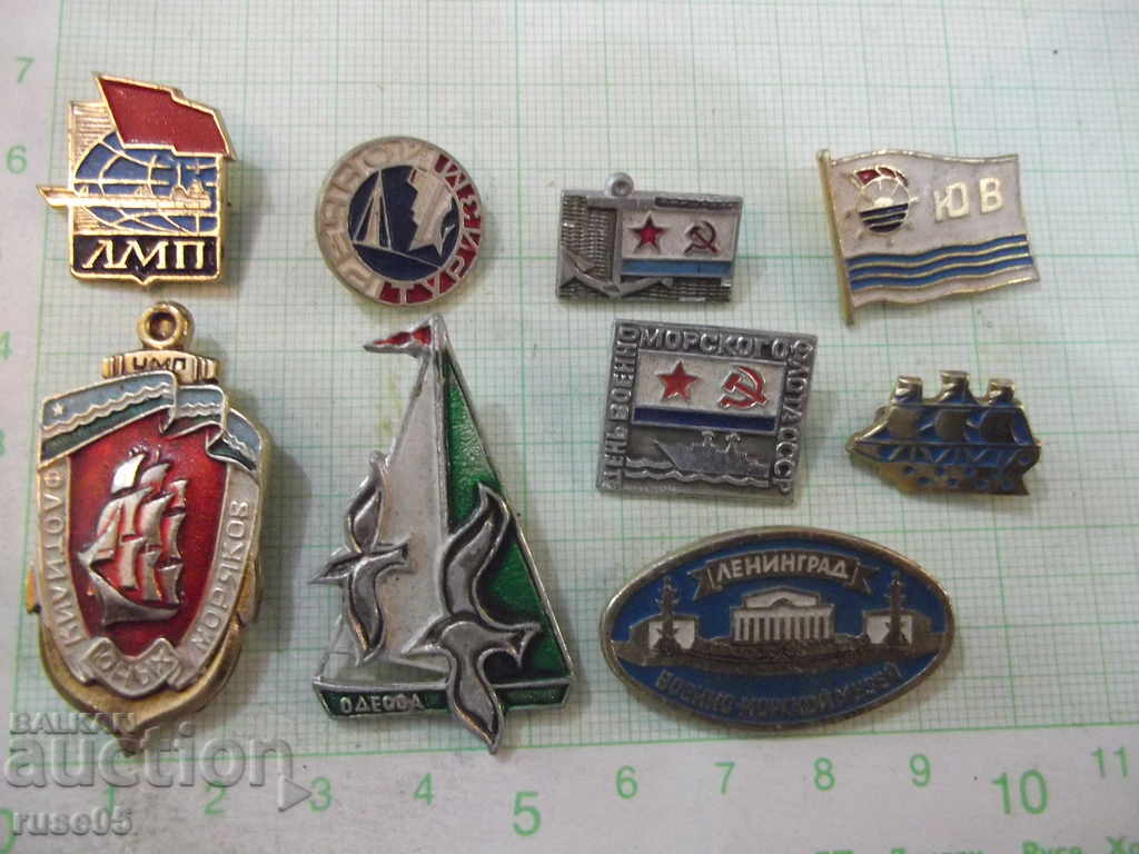 Lot of 9 Soviet badges