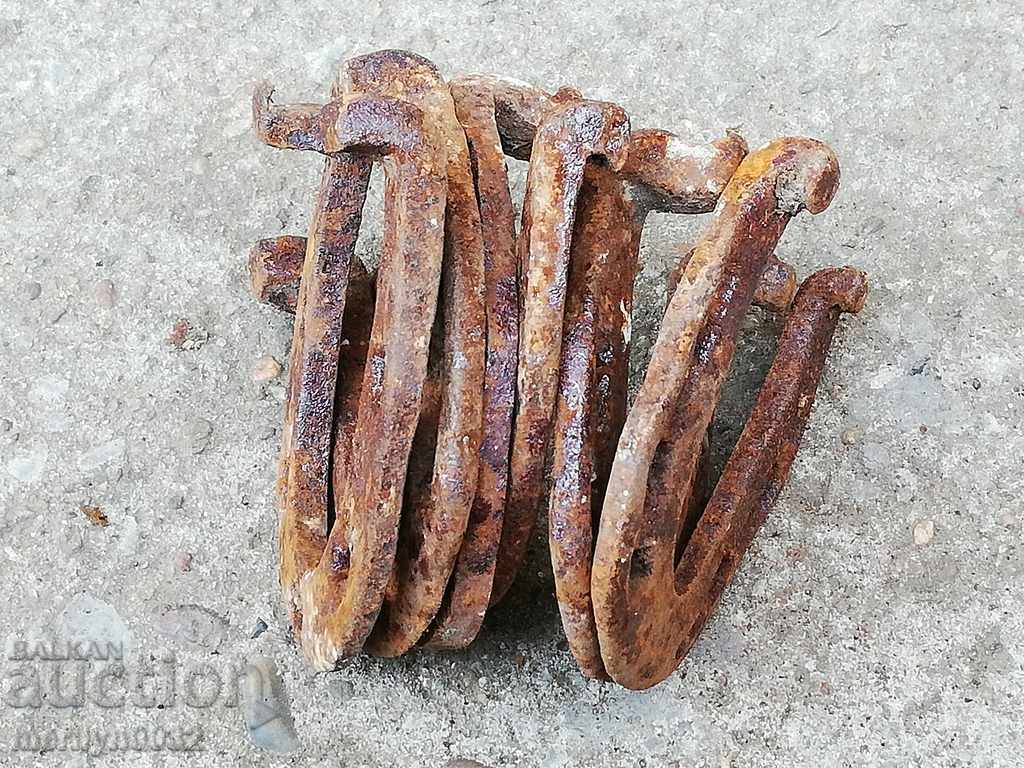 Lot of donkey horseshoes, horseshoe, wrought iron with price 48.00 BGN | € 24.54 Lot of donkey horseshoes, horseshoe, wrought iron with price 48.00 BGN | € 24.54