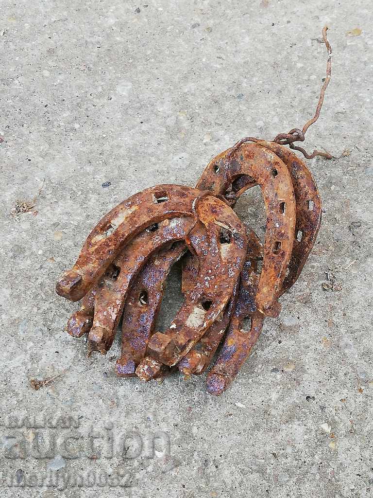 Auction Lot of donkey horseshoes, horseshoe, wrought iron Auction Lot of donkey horseshoes, horseshoe, wrought iron