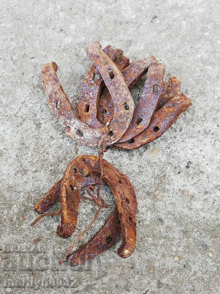 Delivery of Lot of donkey horseshoes, horseshoe, wrought iron Delivery of Lot of donkey horseshoes, horseshoe, wrought iron