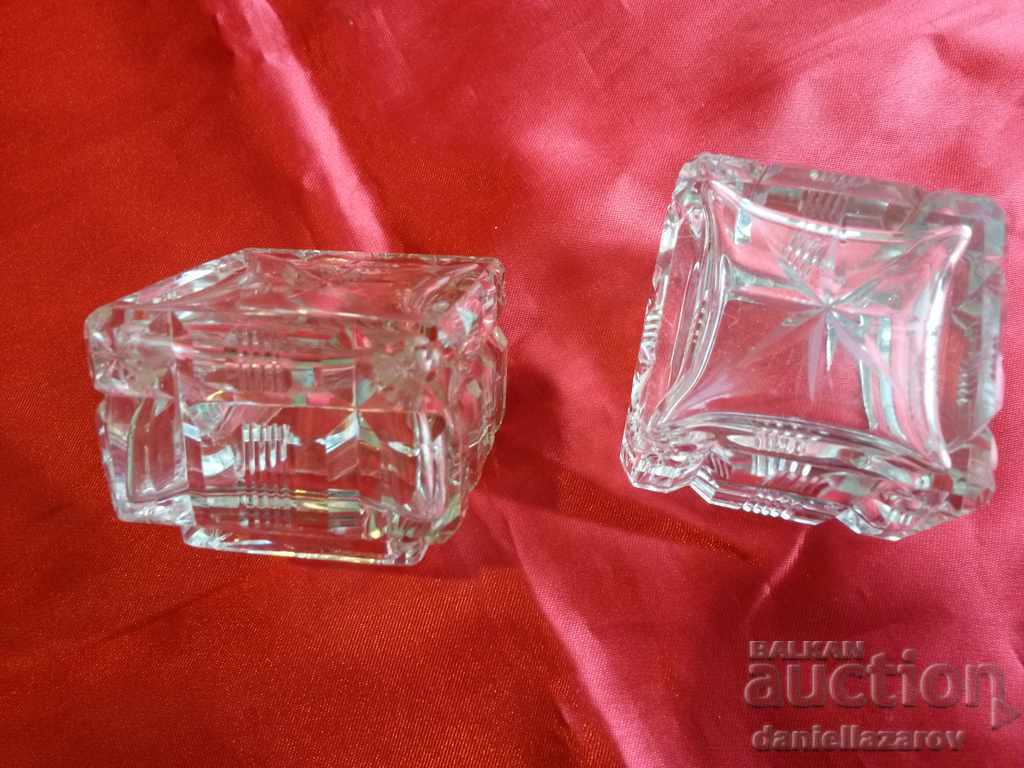 Auction Set of Candlesticks Swedish Crystal Glass Auction Set of Candlesticks Swedish Crystal Glass