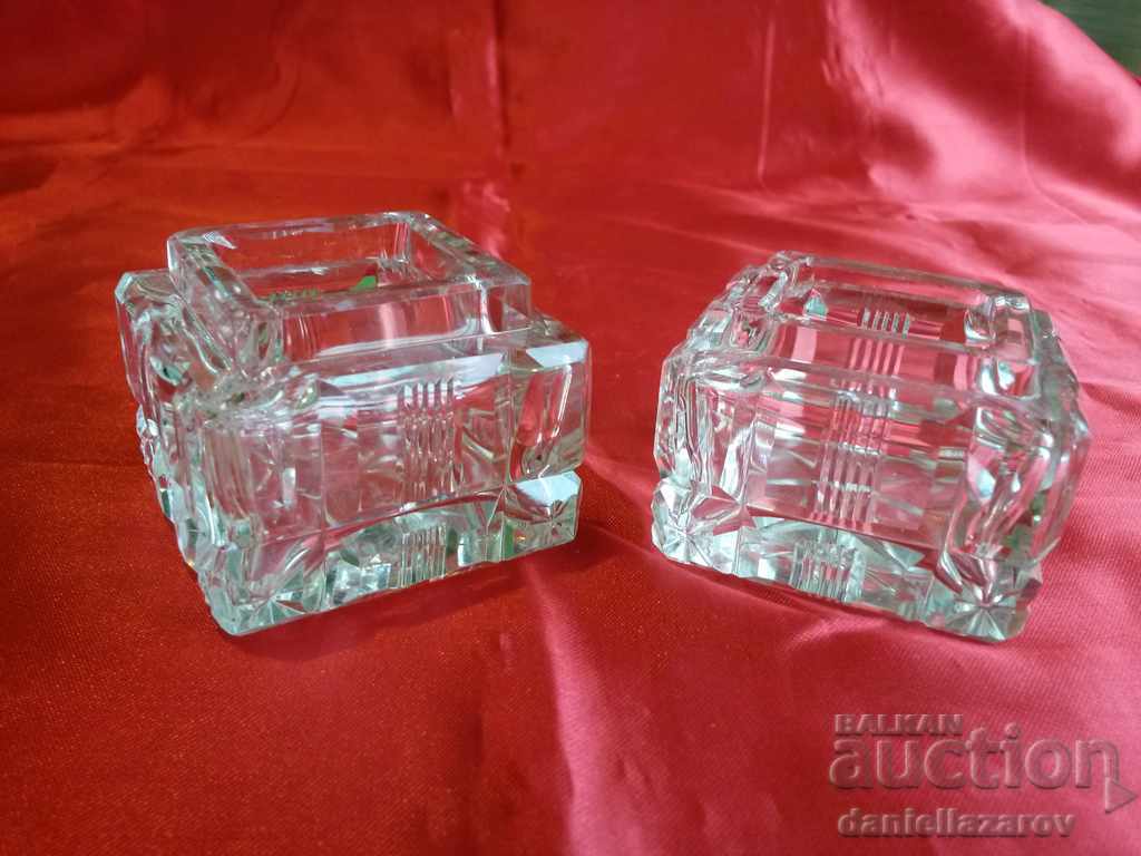 Set of Candlesticks Swedish Crystal Glass
