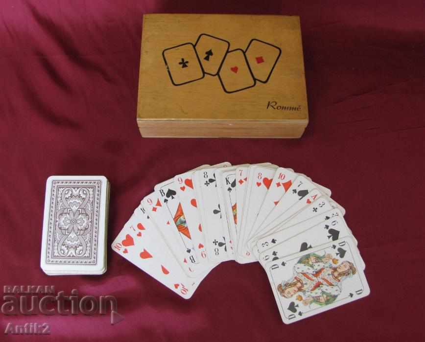 Παλιά ξύλινη κάρτα με 2 κάρτες