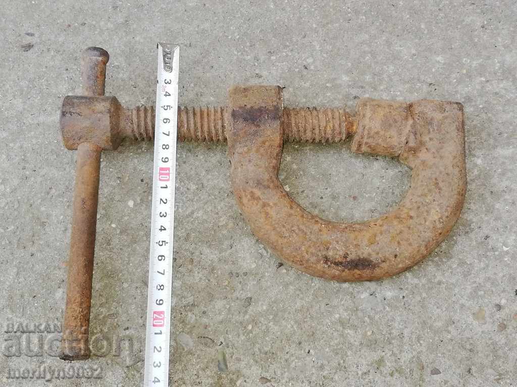Delivery of An old vise clamps a hardware tool Delivery of An old vise clamps a hardware tool