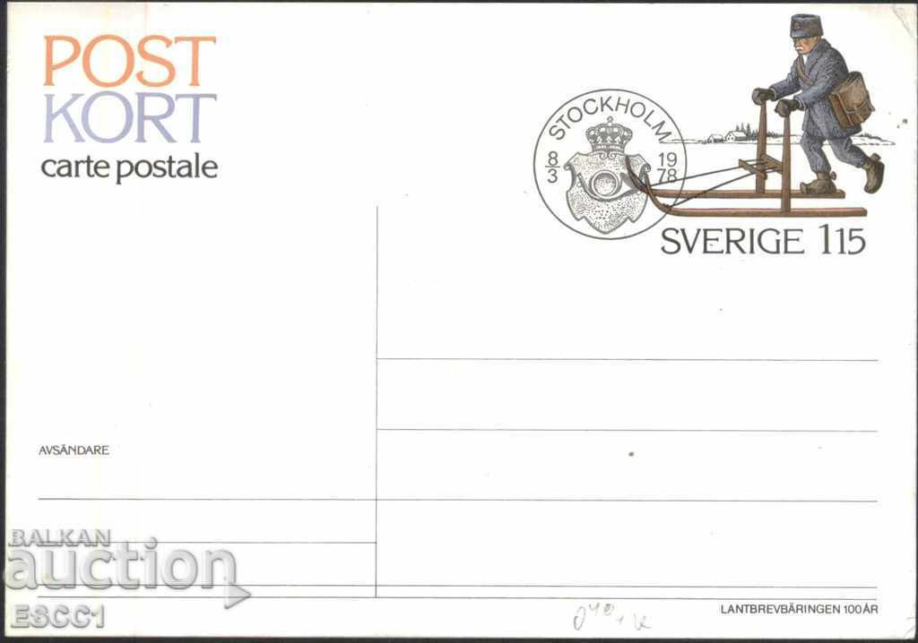 Пощенска картичка Поща Пощальон 1978  от Швеция