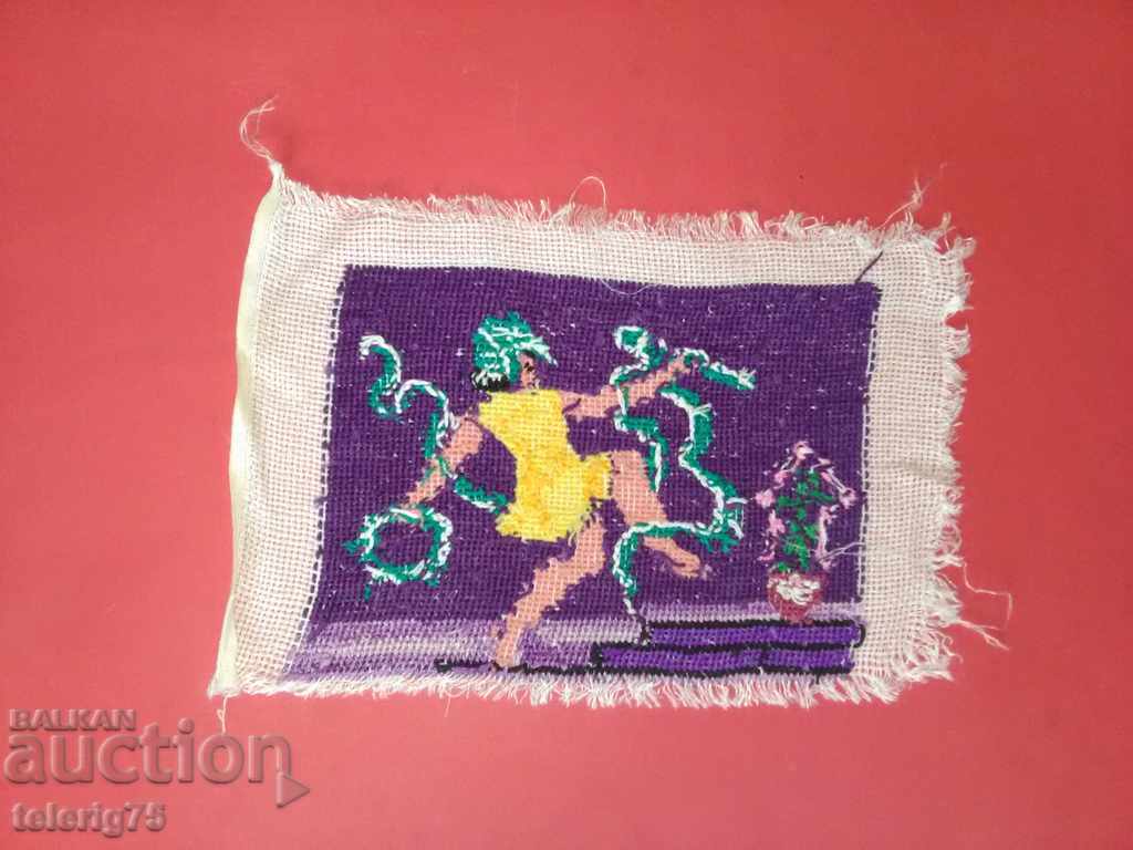 Old Hand Eater / Sewn / Embroidered Gobelin 'Gymnast with Ribbons with price 25.00 BGN | € 12.78 Old Hand Eater / Sewn / Embroidered Gobelin 'Gymnast with Ribbons with price 25.00 BGN | € 12.78