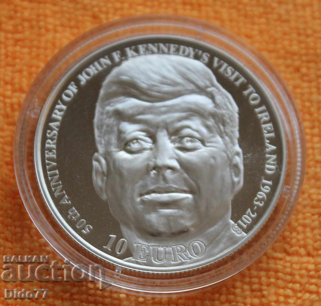 2013 г- 10 Евро, Ирландия, Кенеди, сребро, Рядка