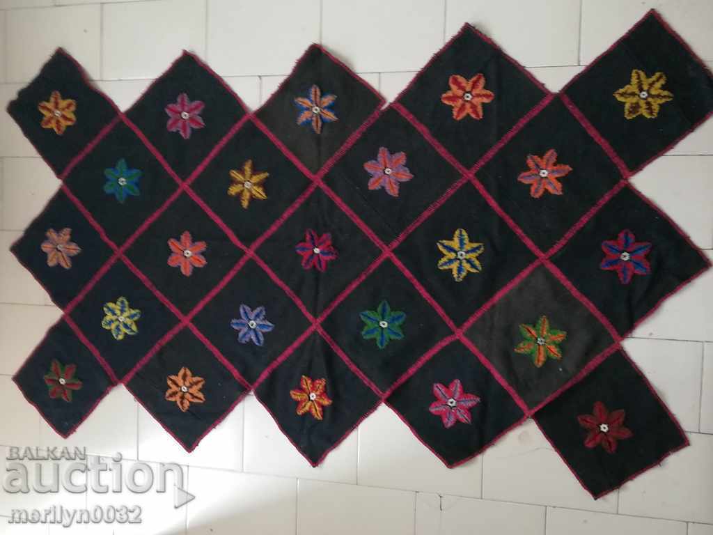 Hand-woven hooker with embroidery woven flower costume - 7