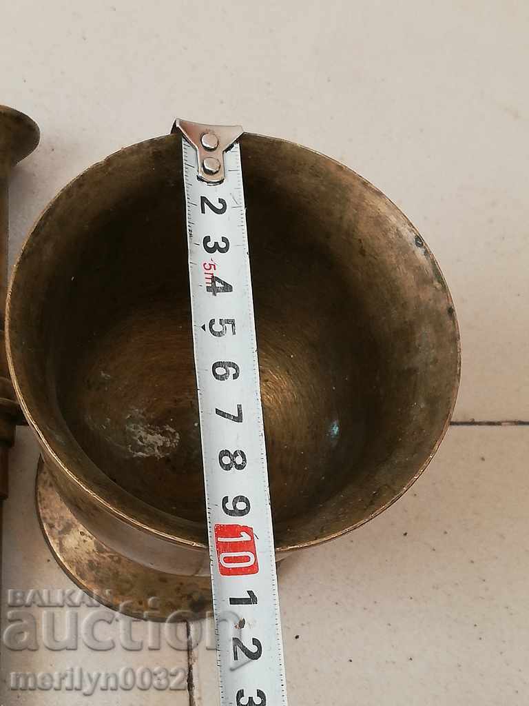 Auction Old bronze mortar with pestle, mortar Auction Old bronze mortar with pestle, mortar