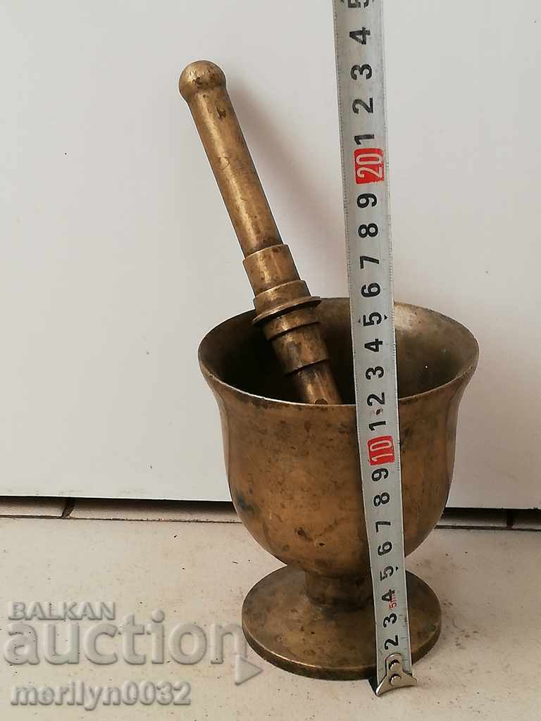 Old bronze mortar with pestle, mortar - 5 Old bronze mortar with pestle, mortar - 5