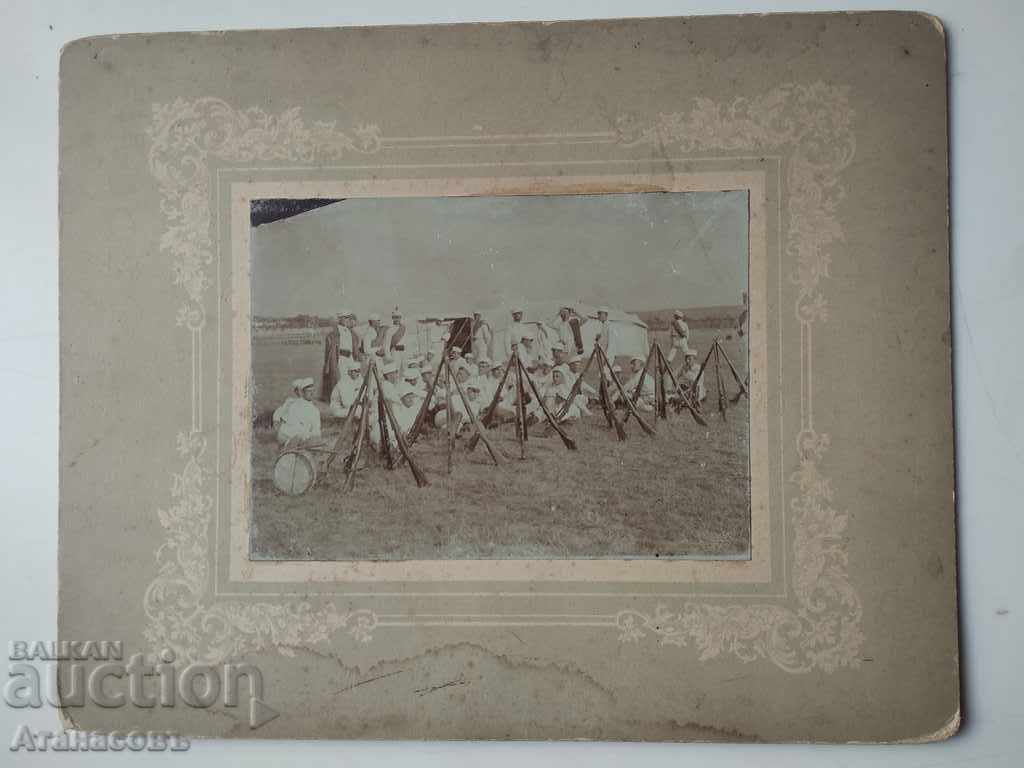 Снимка картон фотография Царски войници