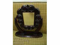 No * 2113 old desk mirror with wooden frame