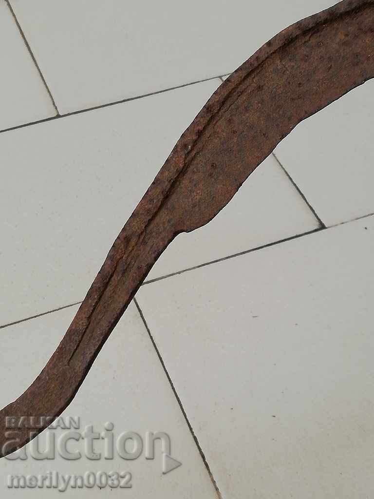 Auction Old sickle beginning of the 19th century kozer, blade, wrought iron Auction Old sickle beginning of the 19th century kozer, blade, wrought iron