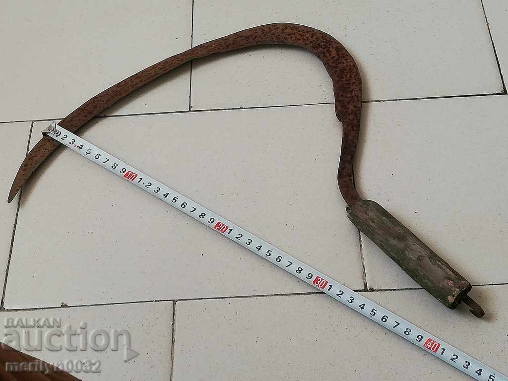 Old sickle beginning of the 19th century kozer, blade, wrought iron - 6 Old sickle beginning of the 19th century kozer, blade, wrought iron - 6