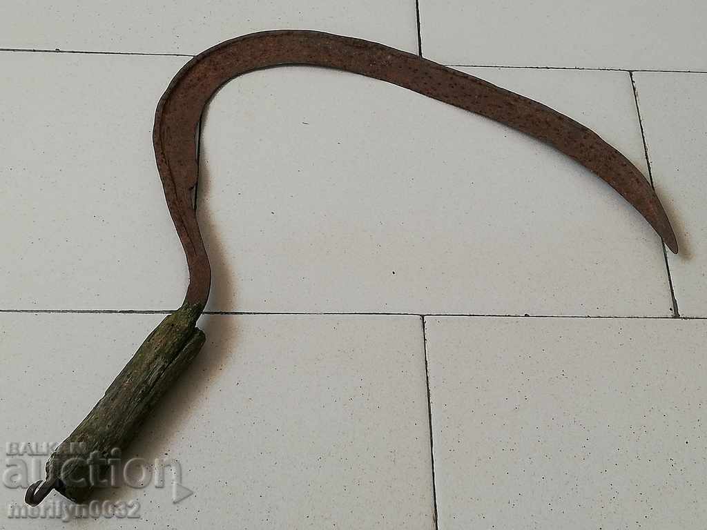 Old sickle beginning of the 19th century kozer, blade, wrought iron