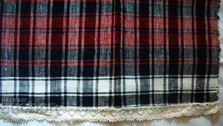 Παλιά υφασμένα υφάσματα με δαντέλα 70 x 35 cm - 5