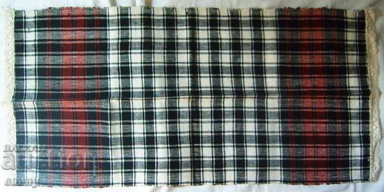 Стара тъкана кърпа с дантела 70 х 35 см