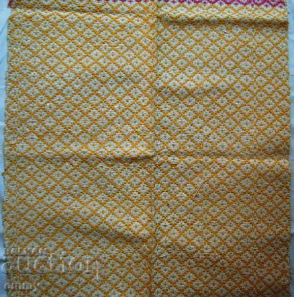 Auction  Old woven cloth with lace 90 x 38 cm