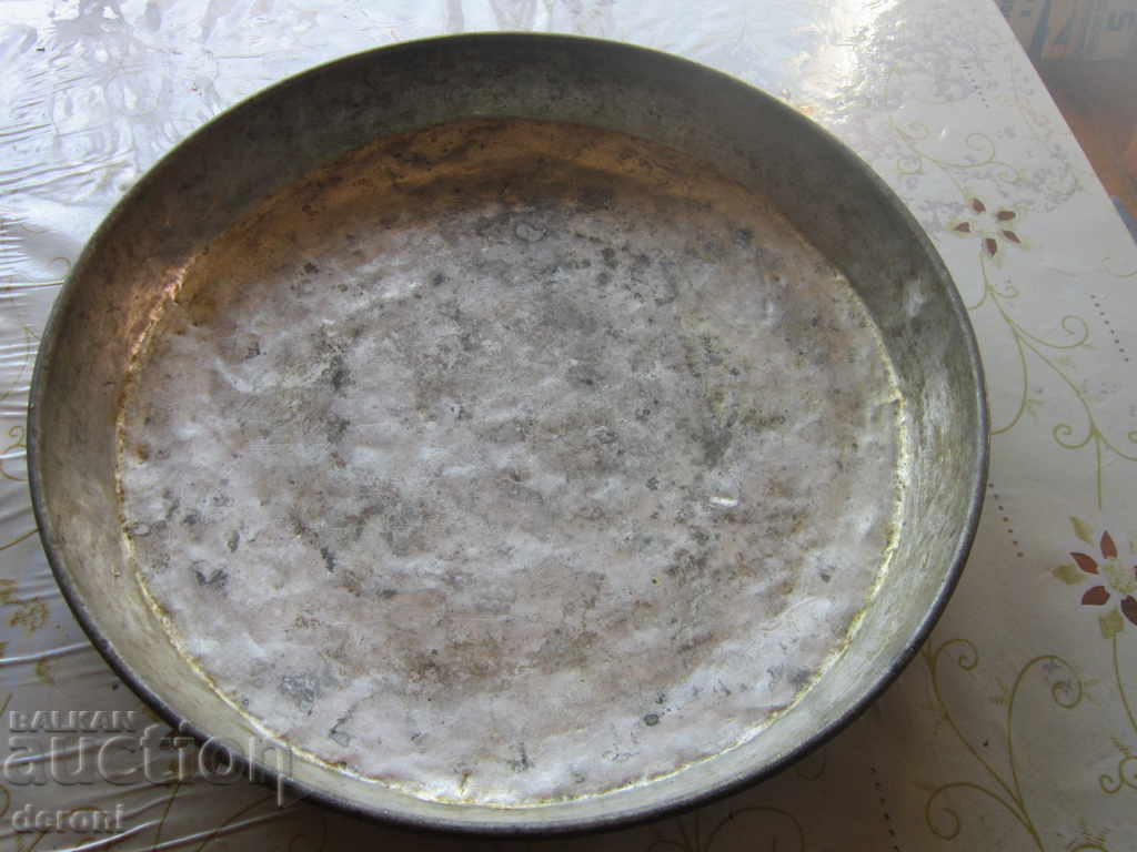 Доставка на Стара бакърена тава тепсия меден съд