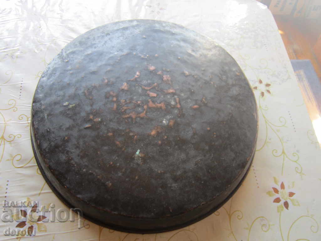 Стара бакърена тава тепсия меден съд - 5