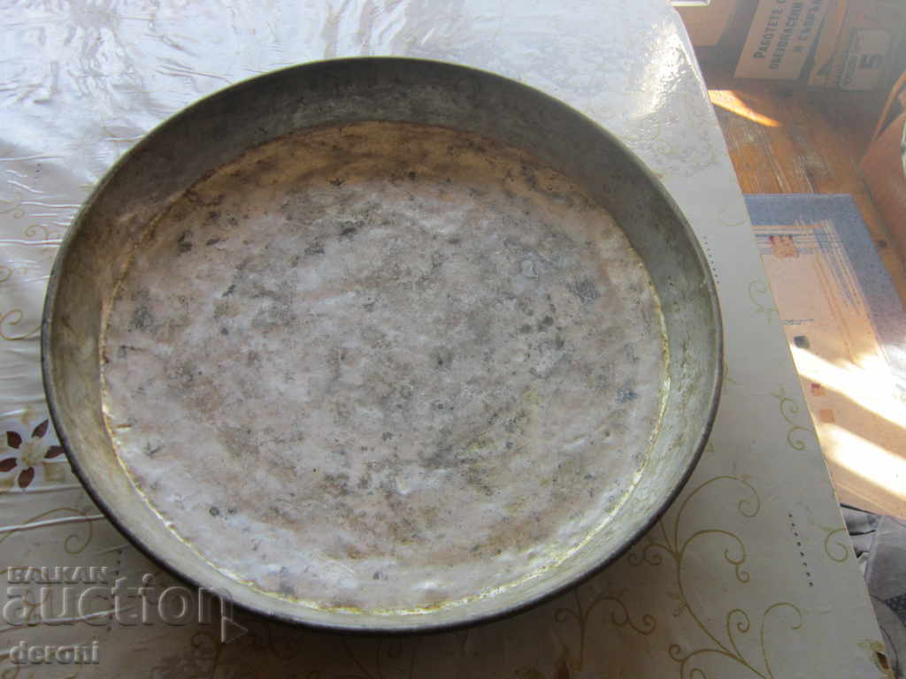 Стара бакърена тава тепсия меден съд - 6