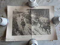 Military lithography etching engraving picture