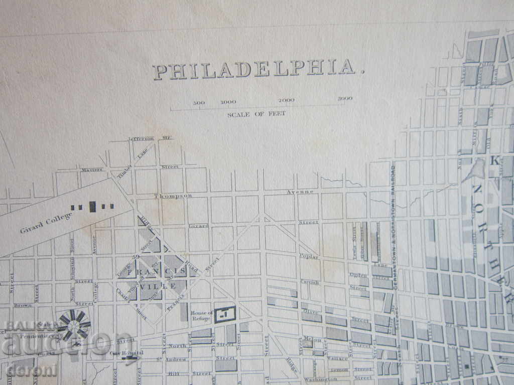 American map Philadelphia 1840 with price 95.00 BGN | € 48.57 American map Philadelphia 1840 with price 95.00 BGN | € 48.57