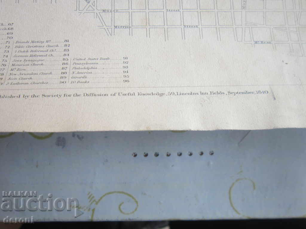 Auction American map Philadelphia 1840 Auction American map Philadelphia 1840