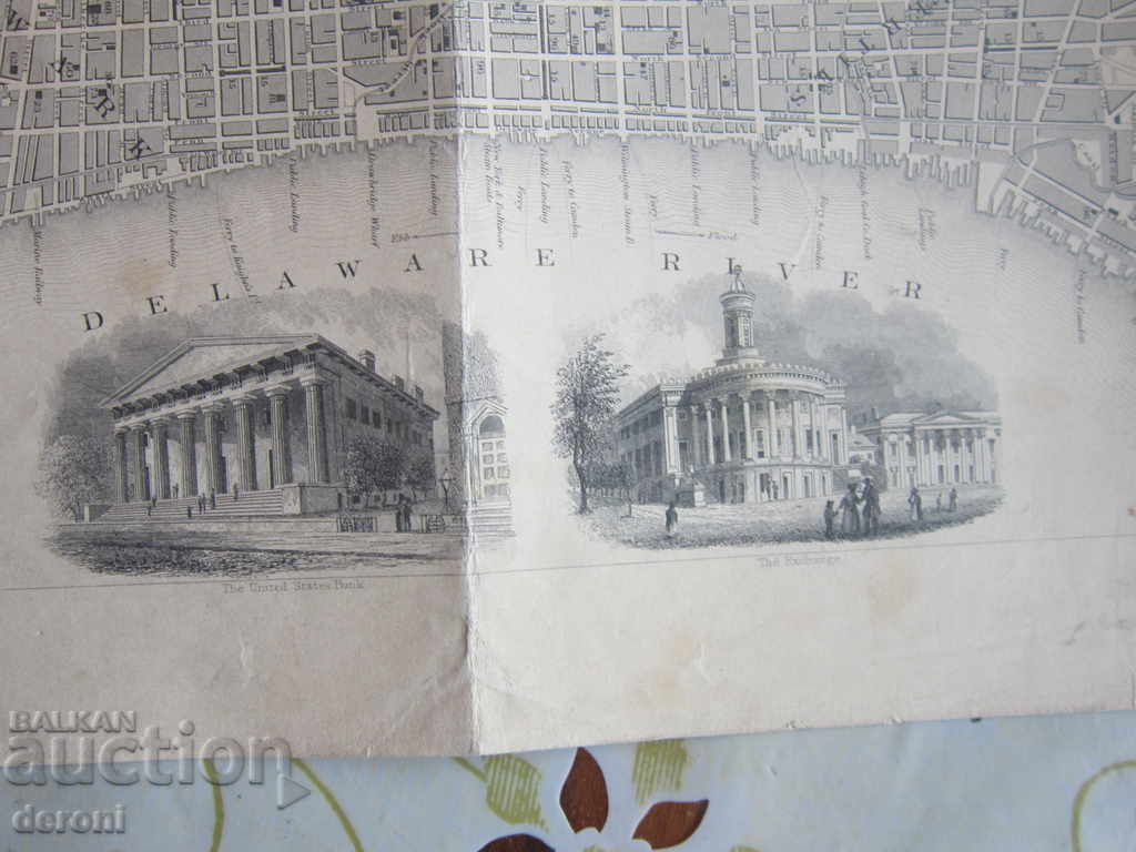 Delivery of American map Philadelphia 1840 Delivery of American map Philadelphia 1840