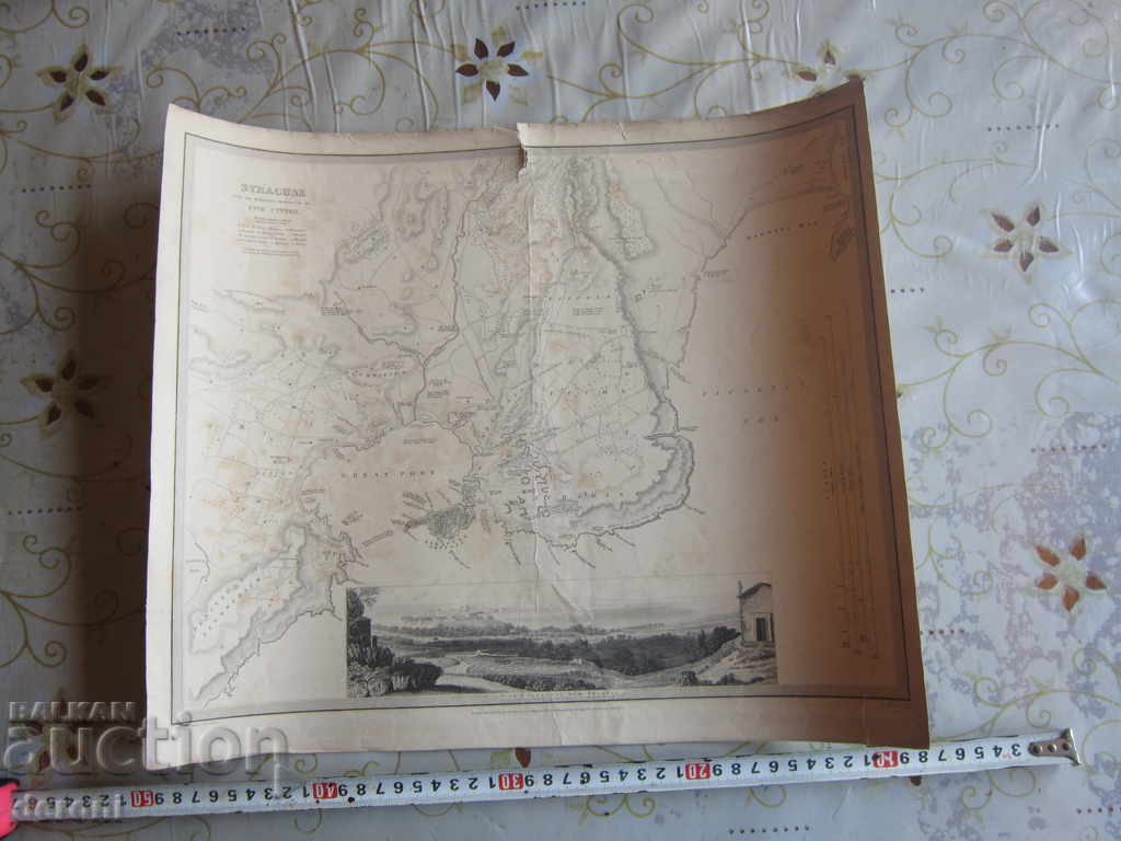 Стара  карта Syracusa 1839