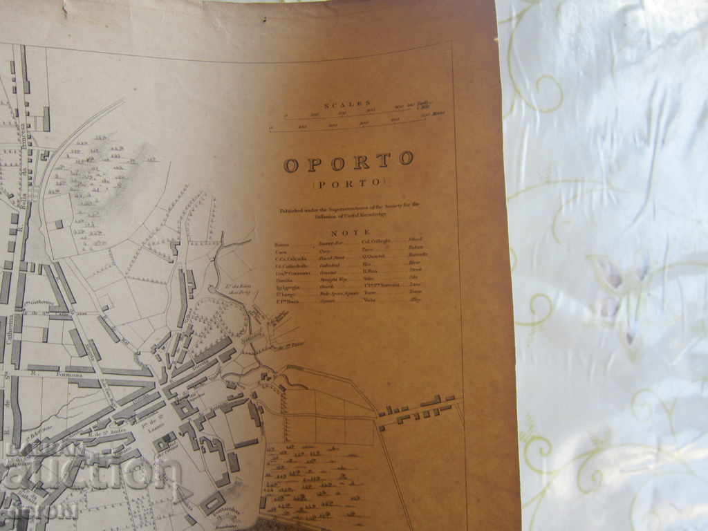 Old map Porto 1833 with price 110.00 BGN | € 56.24 Old map Porto 1833 with price 110.00 BGN | € 56.24