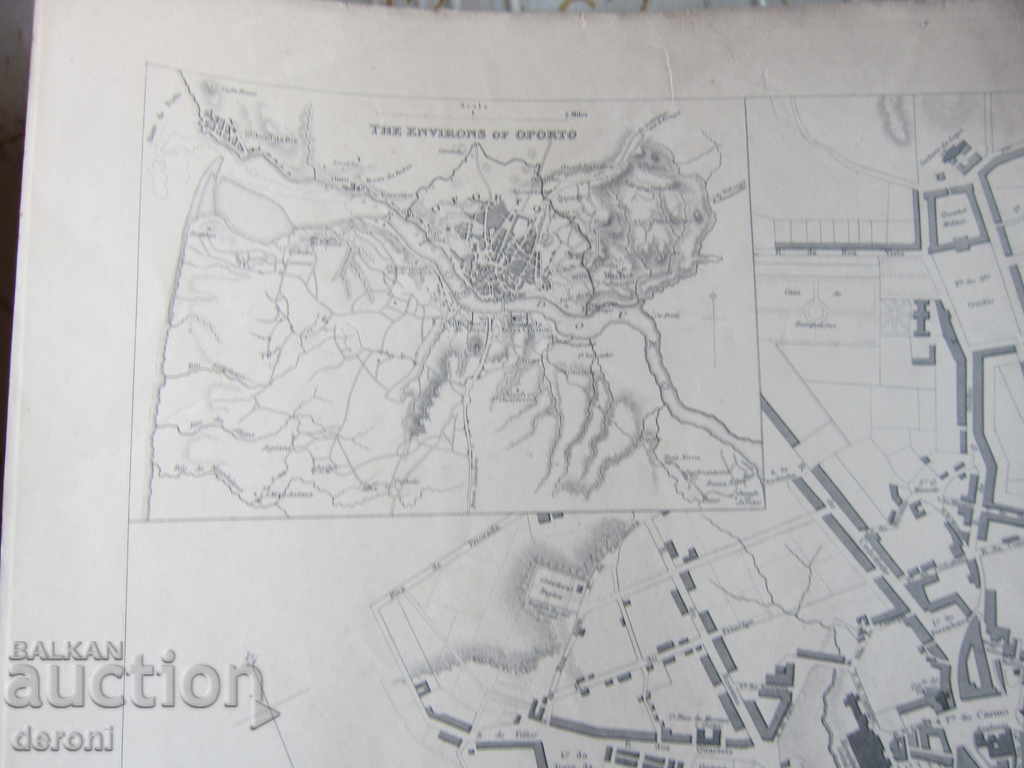 Delivery of Old map Porto 1833 Delivery of Old map Porto 1833