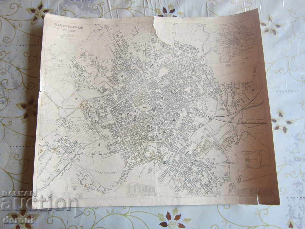 Ο παλιός χάρτης του Μπέρμιγχαμ 1839 - 5