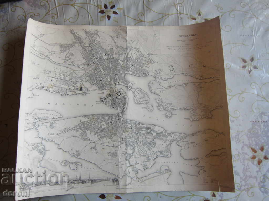 Παλιά χάρτη Στοκχόλμη 1836 - 5 Παλιά χάρτη Στοκχόλμη 1836 - 5