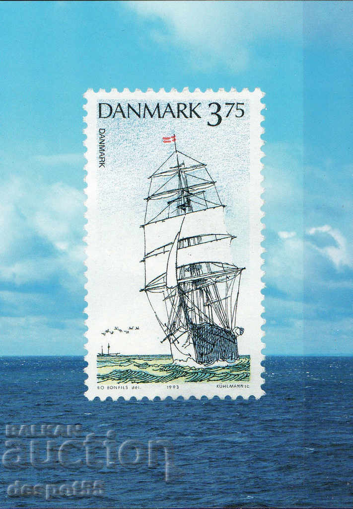 1993. Denmark. New, unused philately postcard.