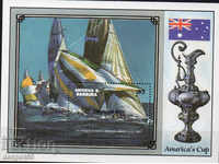 1987. Barbuda. Yacht Championship - American Cup. Block.