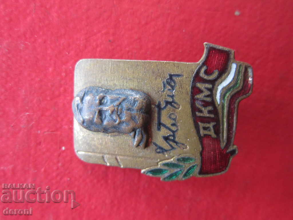 Auction Badge badge JSC Hristo Botev bronze enamel injured social Auction Badge badge JSC Hristo Botev bronze enamel injured social